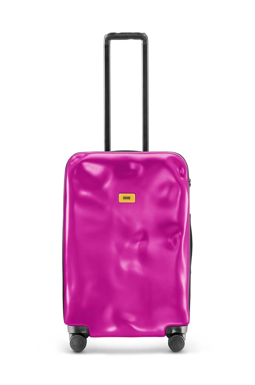 Crash Baggage valiza ICON Medium Size culoarea roz