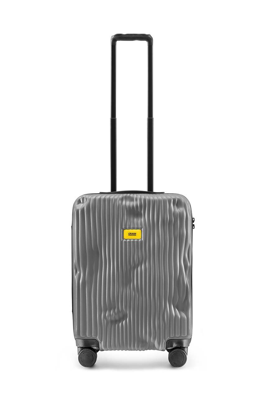Crash Baggage valiză STRIPE Small size 55x40x22 cm culoarea gri CB151