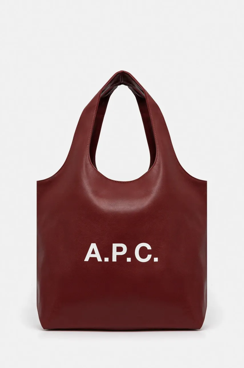 Levně Taška A.P.C. Ninon vínová barva
