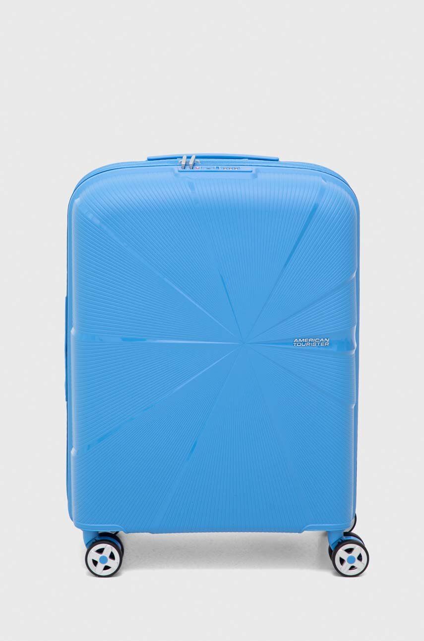 American Tourister valiză culoarea albastră