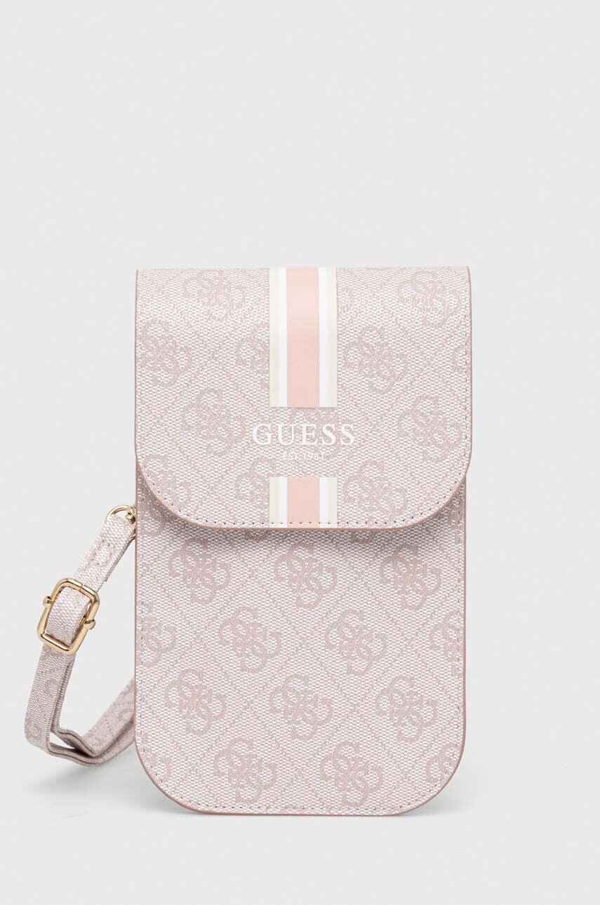 

Чохол для телефону Guess колір рожевий