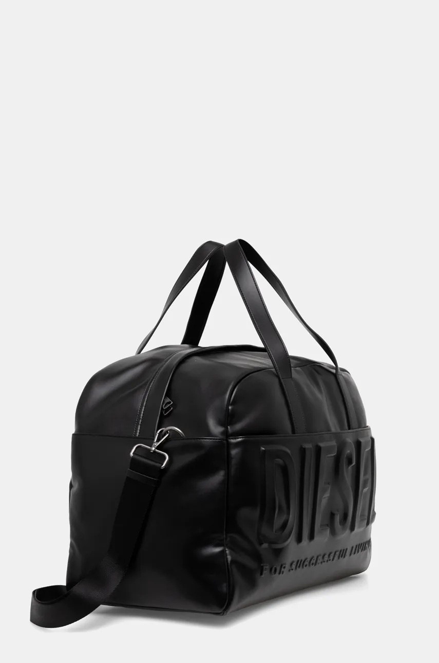 Τσάντα Diesel DSL 3D DUFFLE L X χρώμα: μαύρο, X09929.P5184 φωτογραφία
