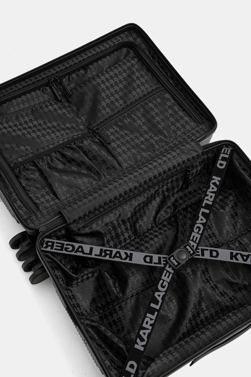 Βαλίτσα Karl Lagerfeld IKON χρώμα: μαύρο, A1W30421 φωτογραφία