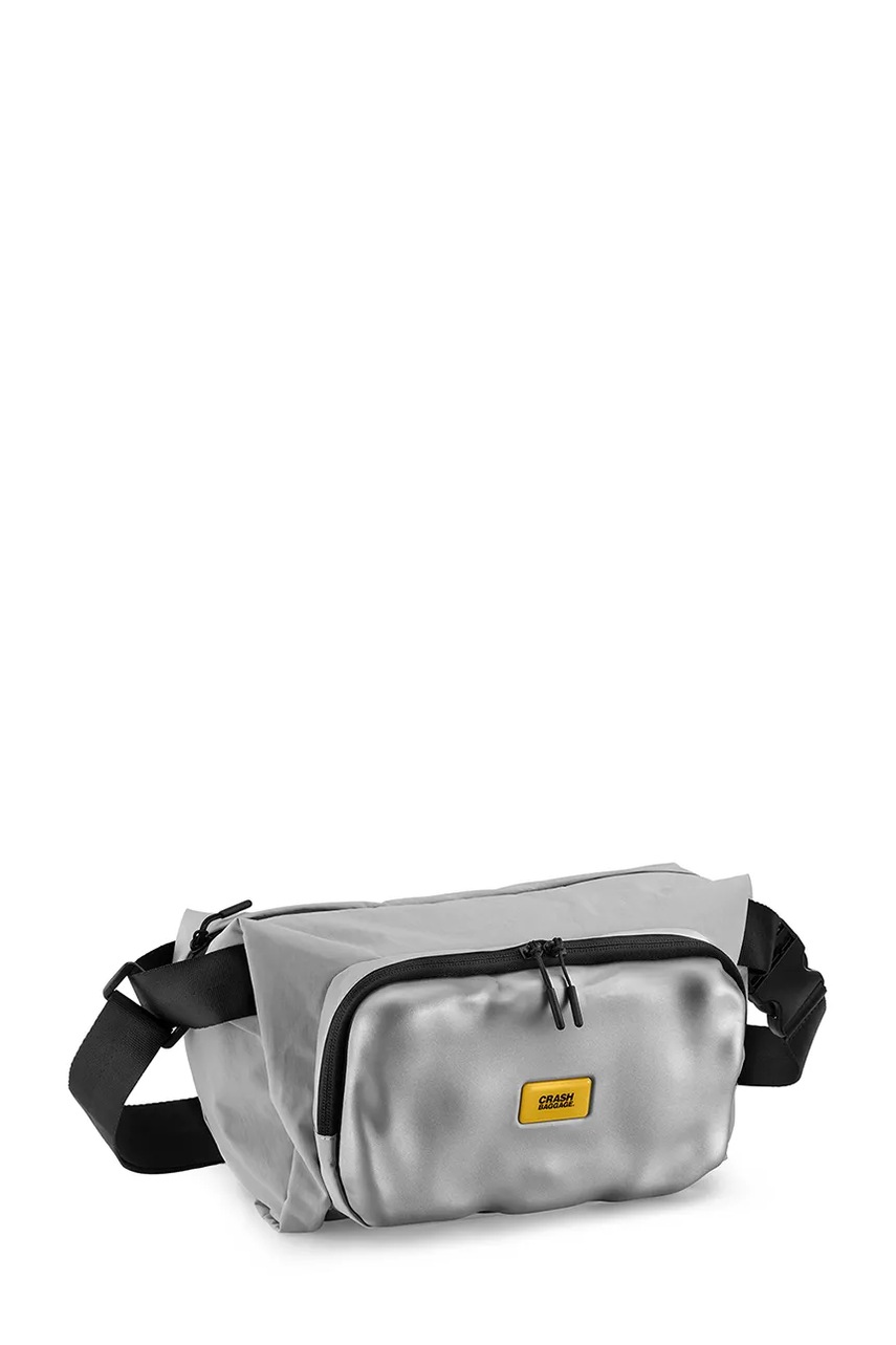 Crash Baggage Τσαντάκι μέσης SOFT CROSSBODY 21,5x29x15 cm CB327 ασημί ONE SIZE