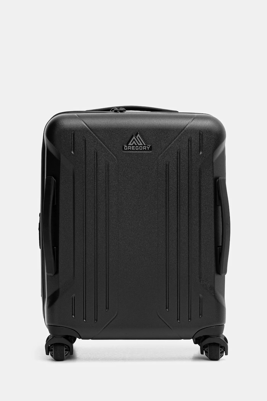 Gregory valiză Quadro culoarea negru, QUADRO.PRO.INT.CARRY.ON