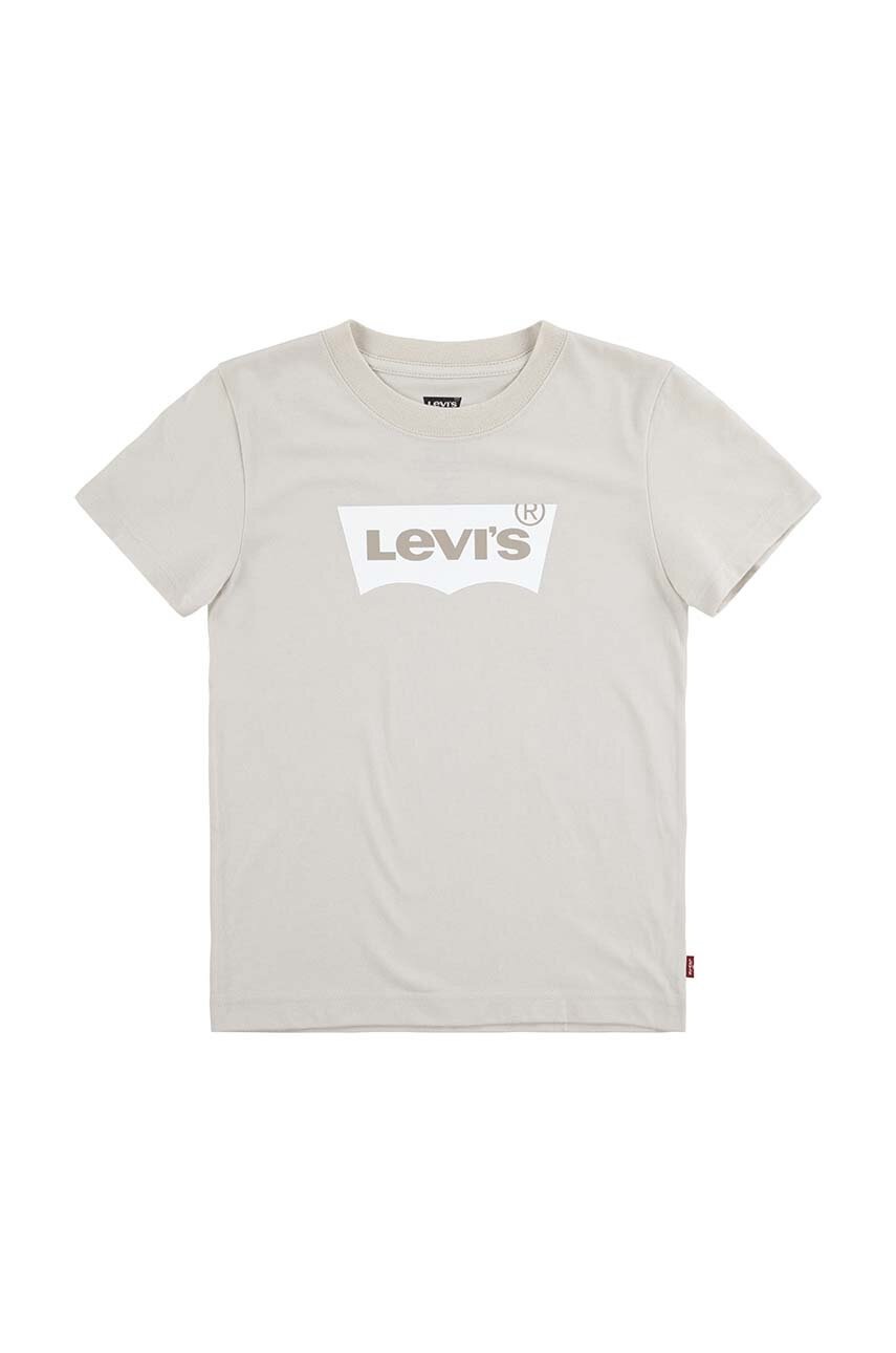 Levi's Tricou De Bumbac Pentru Copii Culoarea Bej, Cu Imprimeu