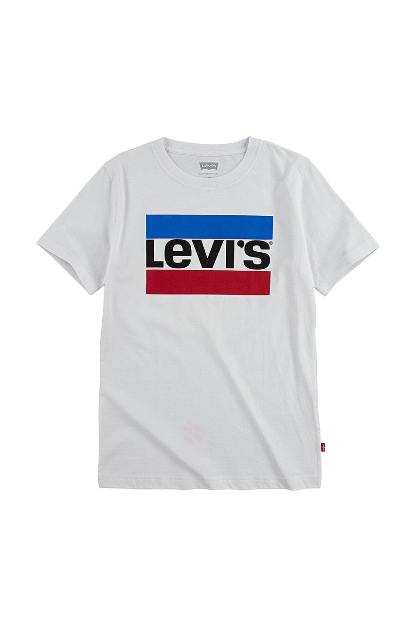 Levi's Tricou copii culoarea alb, cu imprimeu