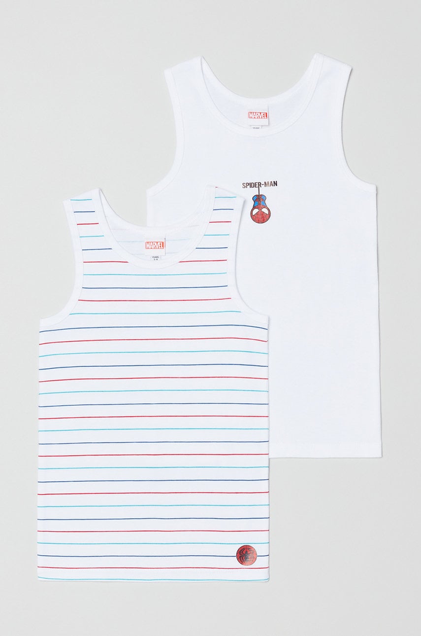 OVS top din bumbac pentru copii culoarea alb, modelator
