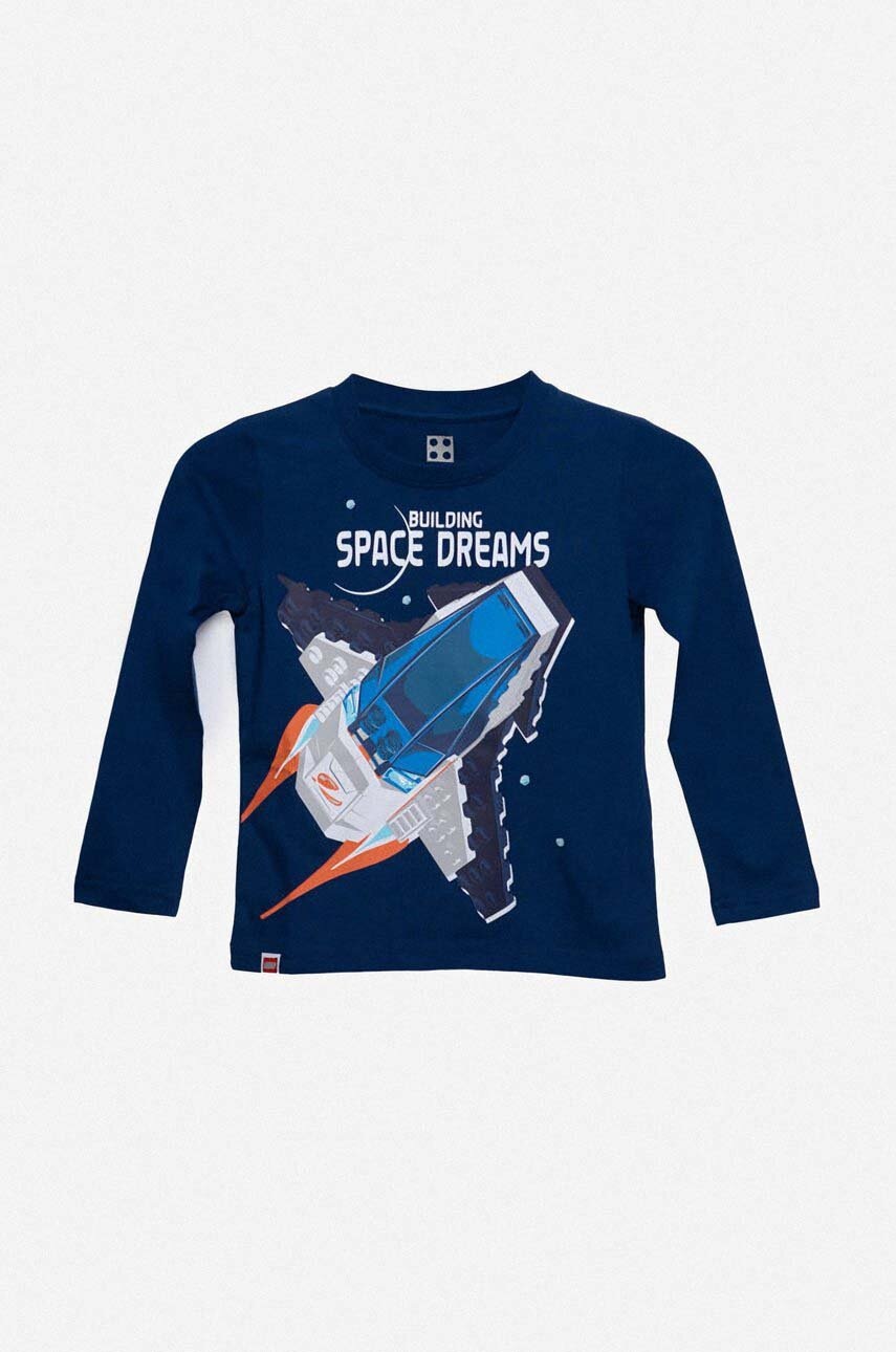 

Дитячий лонгслів Lego колір синій з принтом T-shirt Longsleeve 12010638 577
