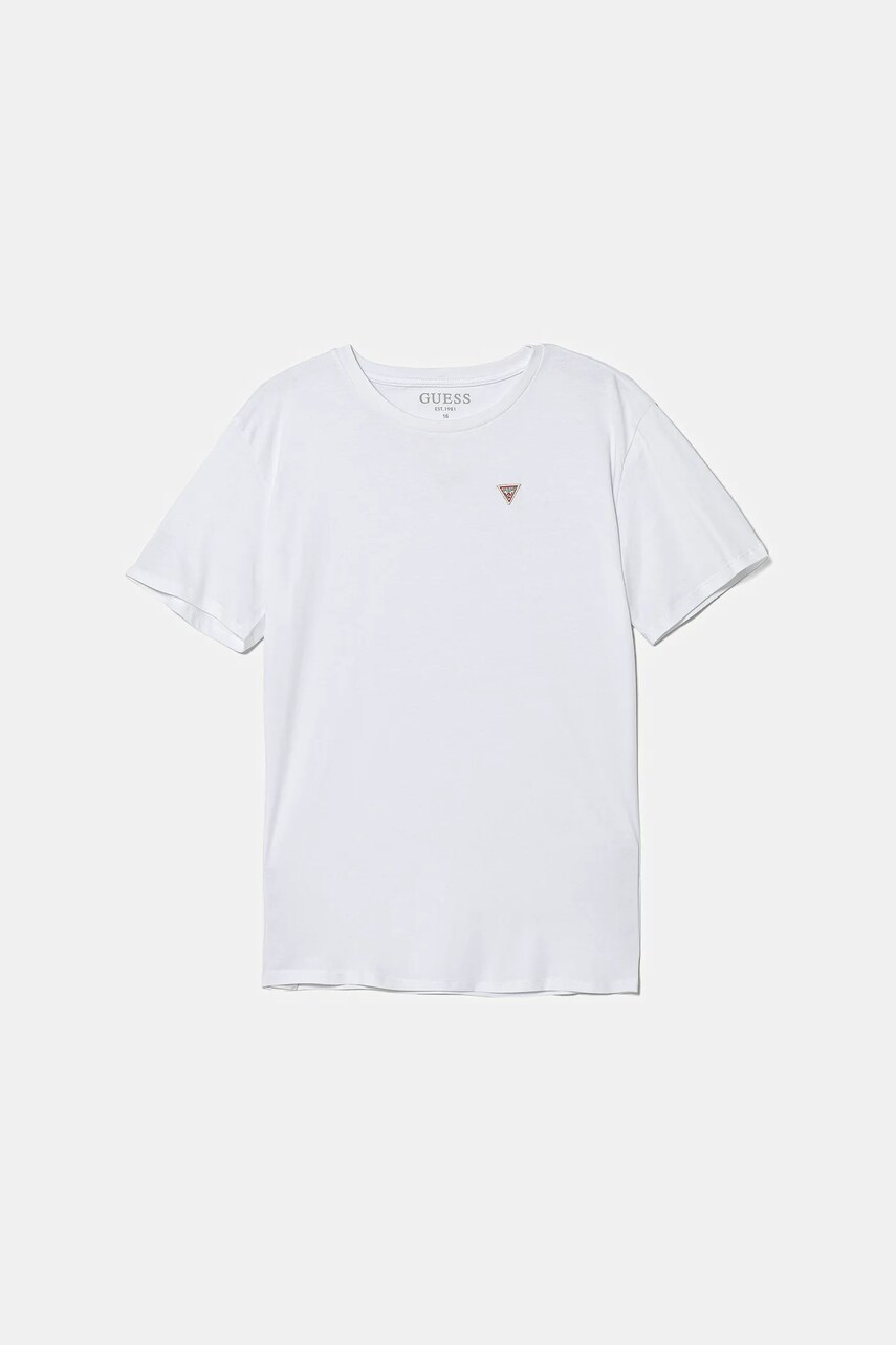Levně Dětské bavlněné tričko Guess bílá barva, L5YI38 K5M20