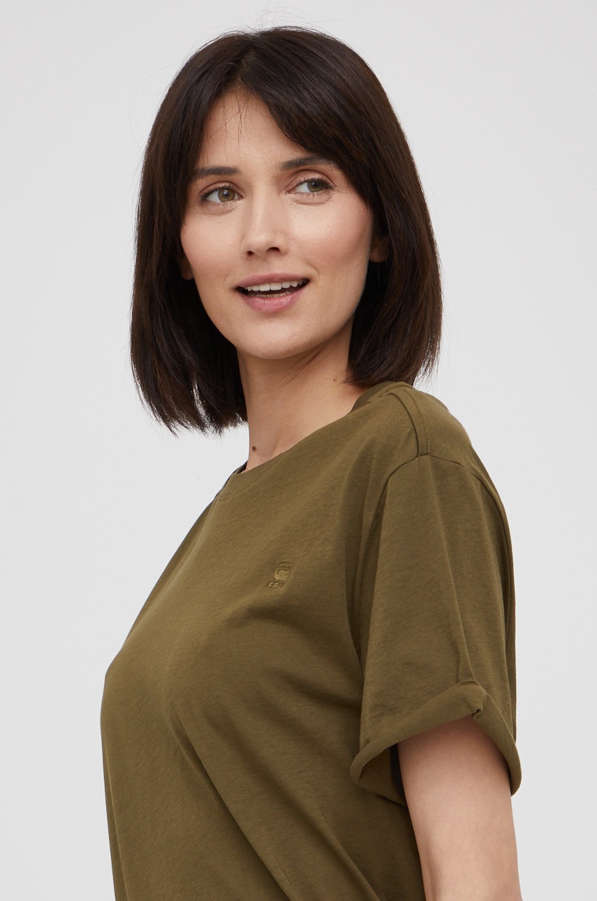 

Памучна тениска G-Star Raw в зелено, Зелен