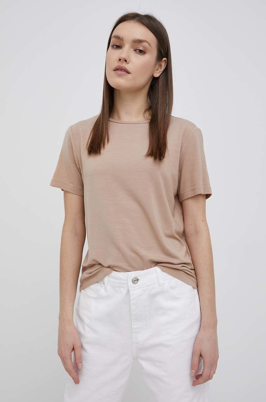 

Тениска Vero Moda дамска в жълто, Бежов