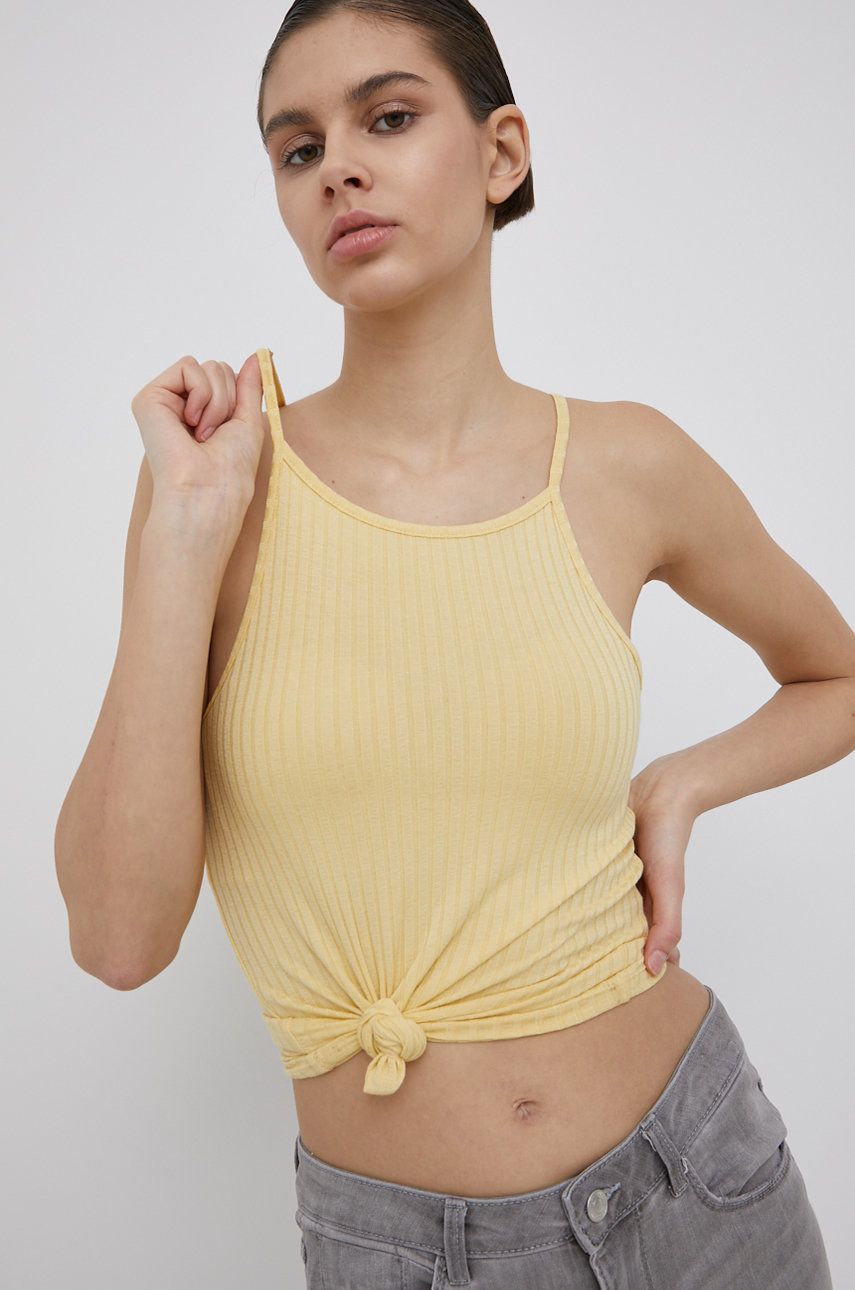 JDY top femei, culoarea galben 2022 ❤️ Pret Super answear imagine noua 2022