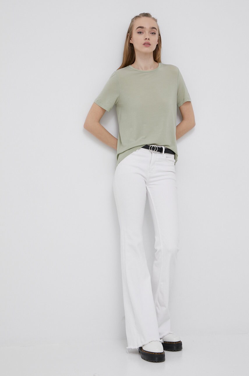 

Футболка Vero Moda жіночий колір зелений