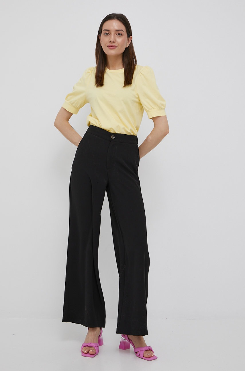 

Памучна тениска Vero Moda в жълто, Жълт