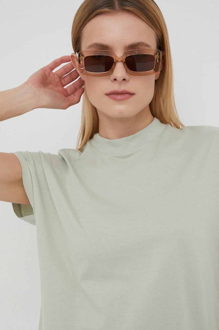

Памучна тениска Vero Moda в зелено, Зелен