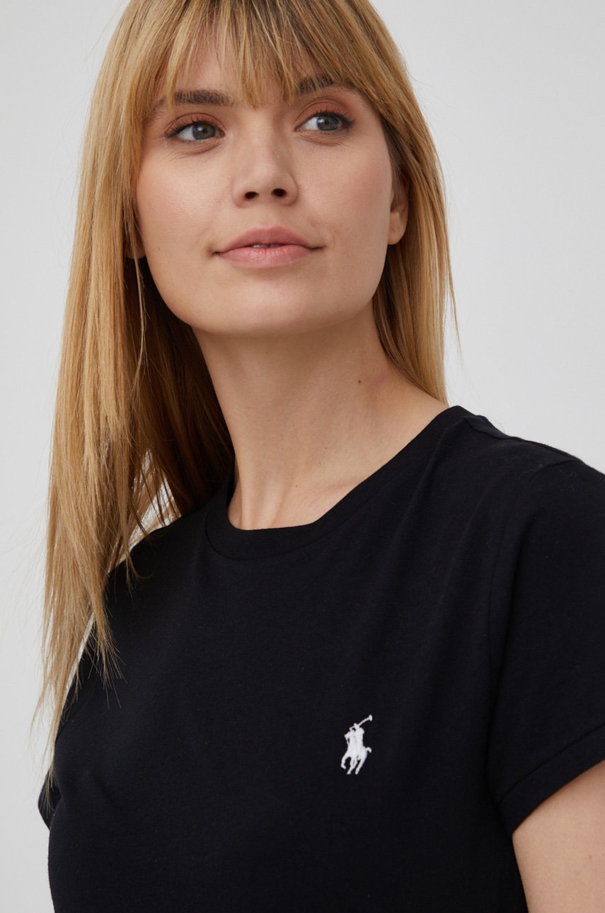 

Бавовняна футболка Polo Ralph Lauren колір чорний