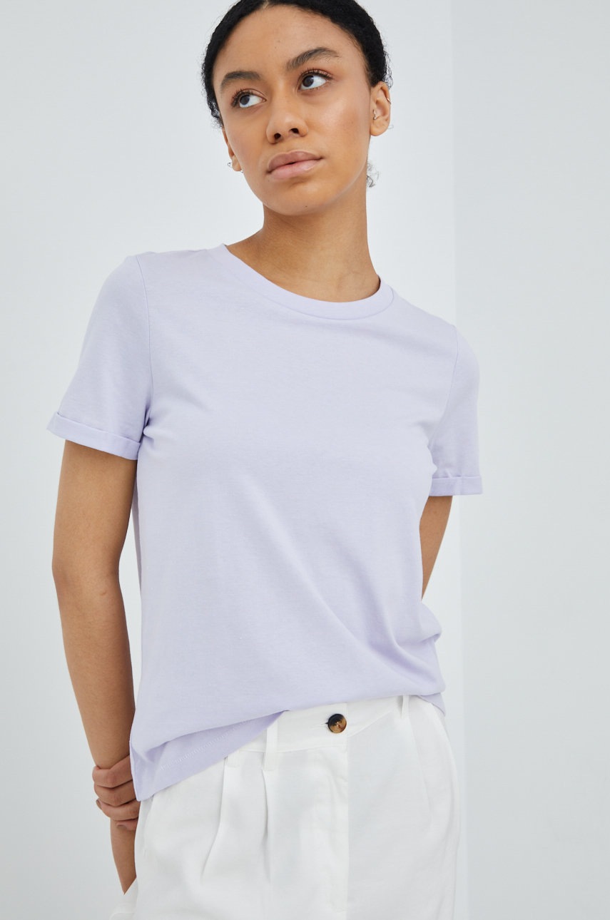 

Памучна тениска Vero Moda в лилаво, Виолетов