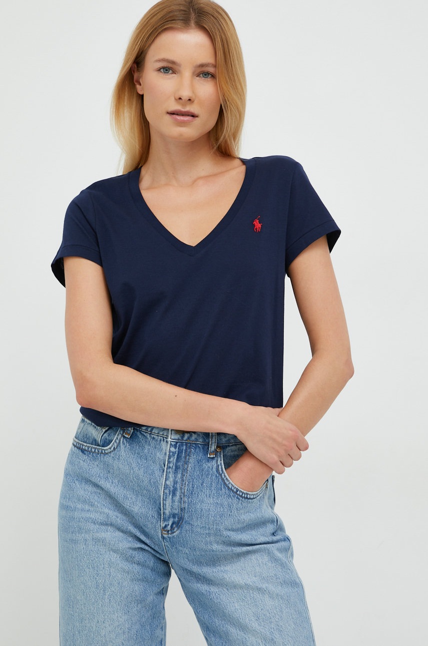 

Памучна тениска Polo Ralph Lauren в тъмносиньо, Тъмносин
