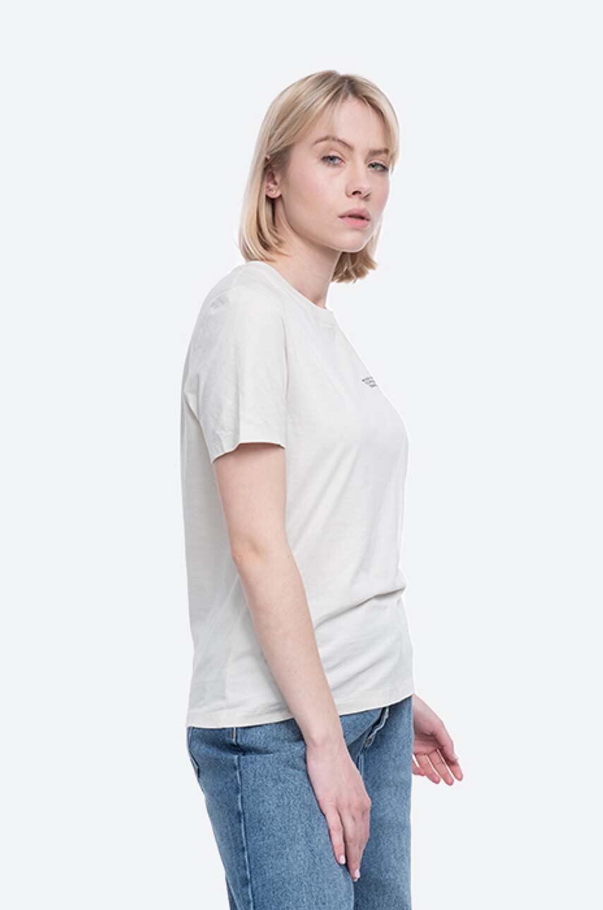 

Памучна тениска Wood Wood Aria в бежово, Бежов
