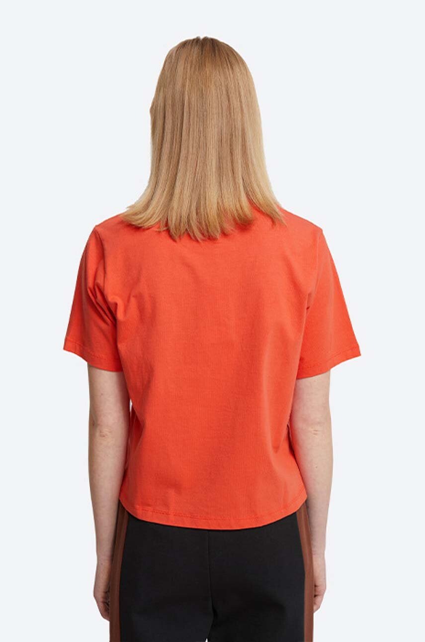 Βαμβακερό μπλουζάκι Wood Wood Steffi T-Shirt x Fila χρώμα: πορτοκαλί φωτογραφία