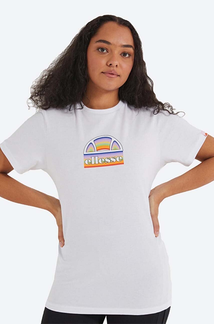 Ellesse Tricou Din Bumbac Culoarea Alb Sgj11887-white