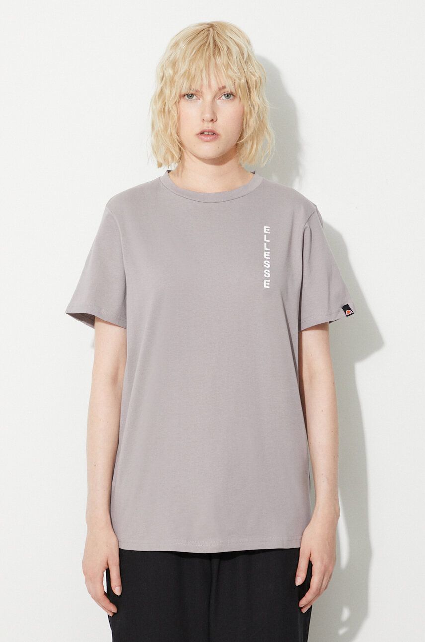 Ellesse tricou din bumbac culoarea gri SGR17777-GREY - Shopp
