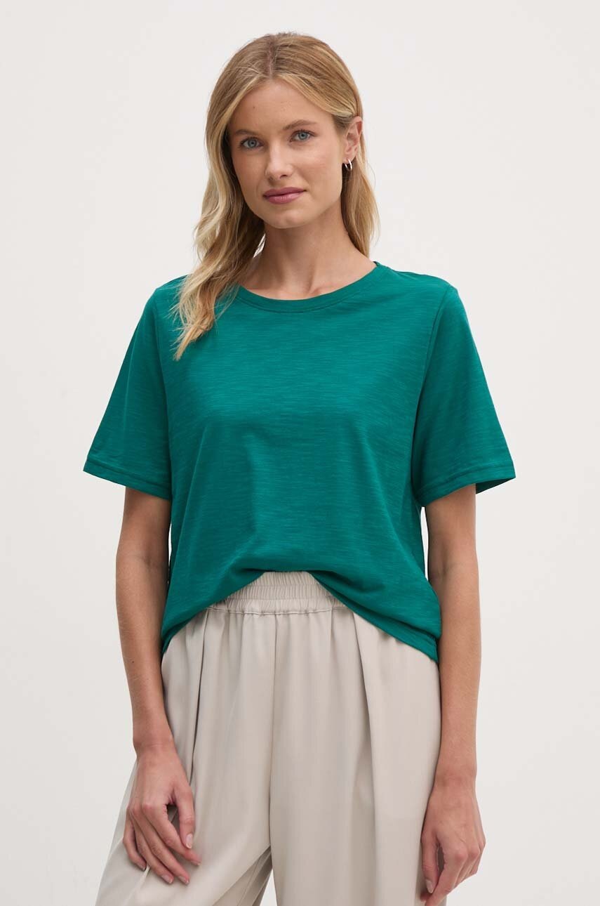 

Памучна тениска United Colors of Benetton в черно, Зелен