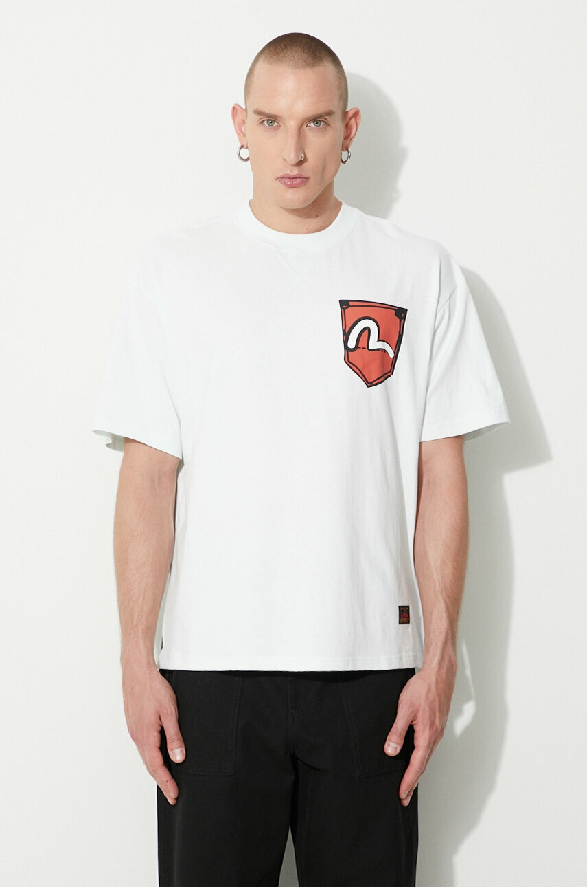 

Футболка Evisu 2ESHTM3TS547LFCT чоловіча колір бежевий з принтом 2ESHTM3TS547LFCT-ivory