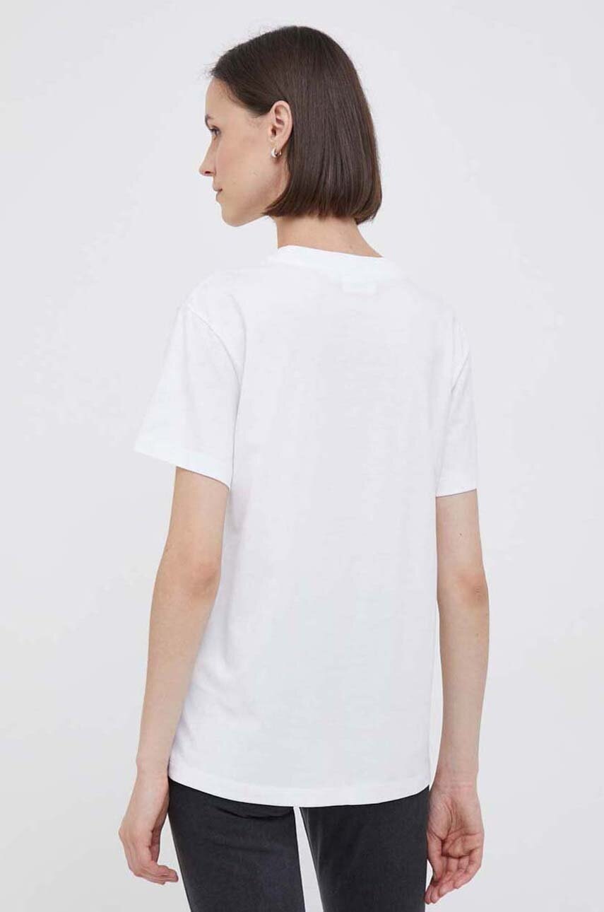 Βαμβακερό μπλουζάκι Calvin Klein χρώμα: άσπρο φωτογραφία