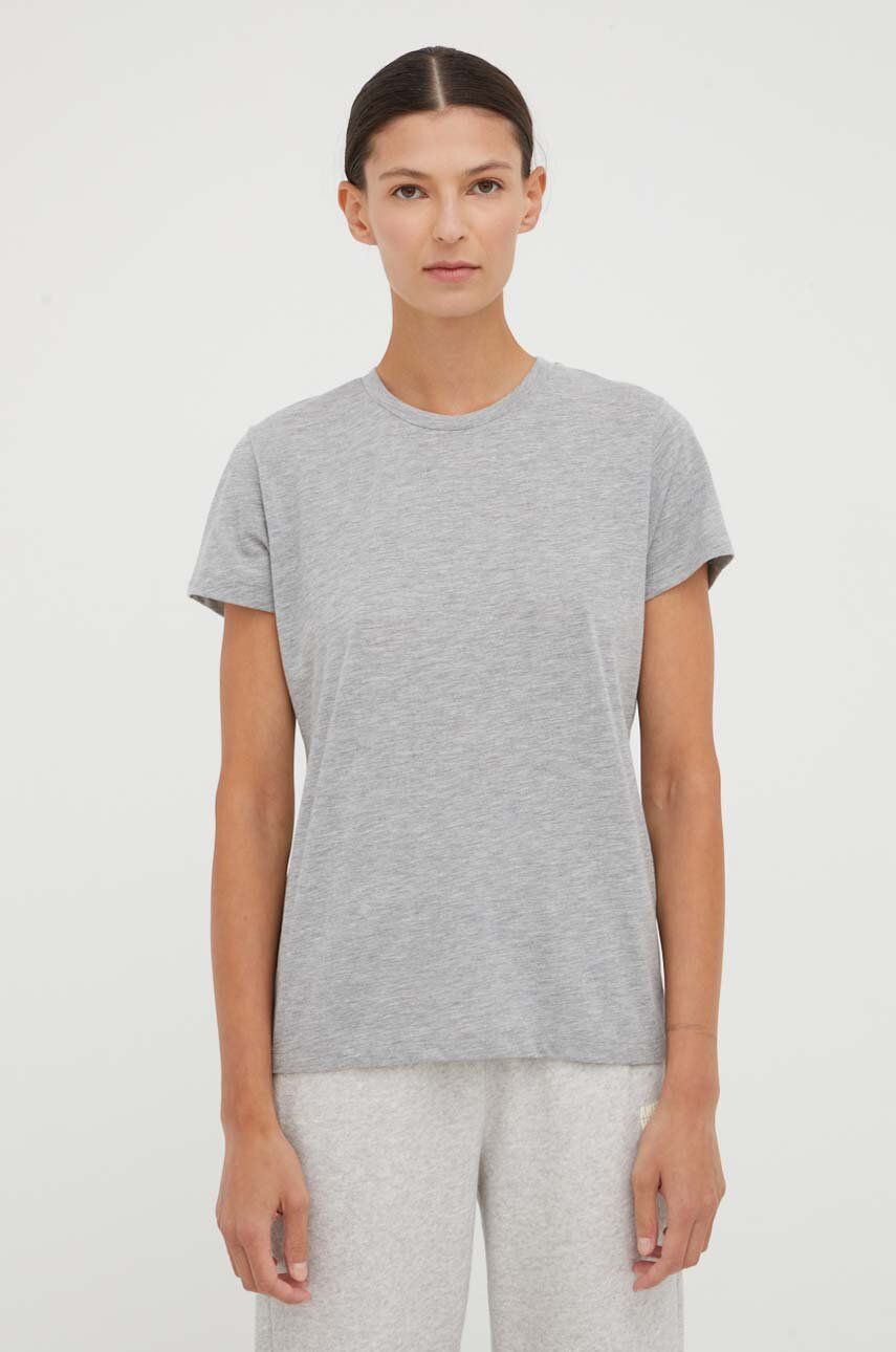 Bavlněné tričko Samsoe Samsoe šedá barva - šedá - 100 % Organická bavlna