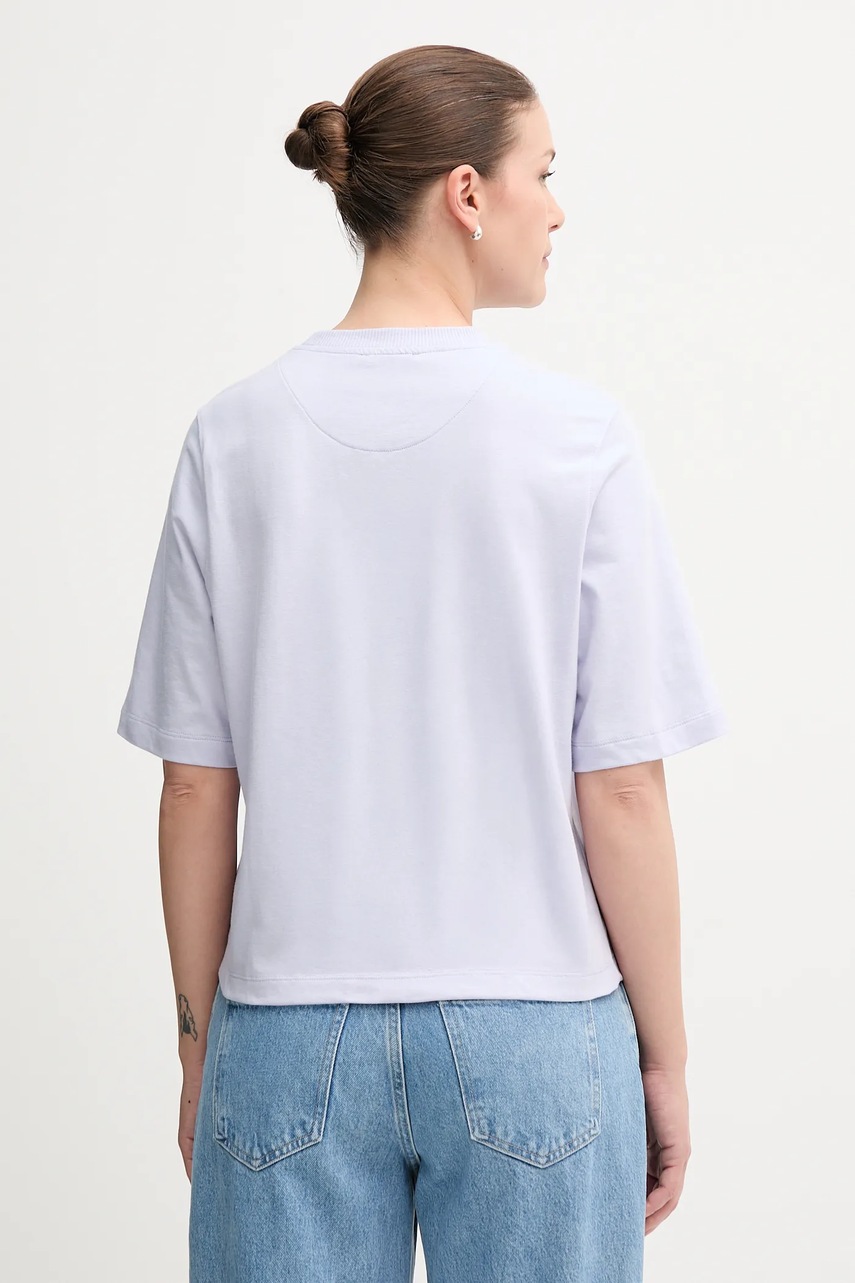 Хлопковая футболка United Colors of Benetton цвет фиолетовый 3BL0E17G5