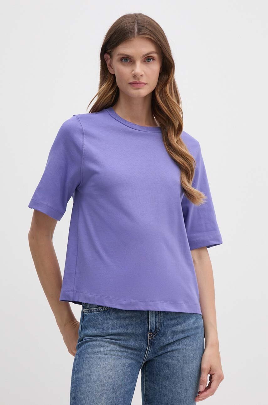 

Памучна тениска United Colors of Benetton в лилаво, Виолетов