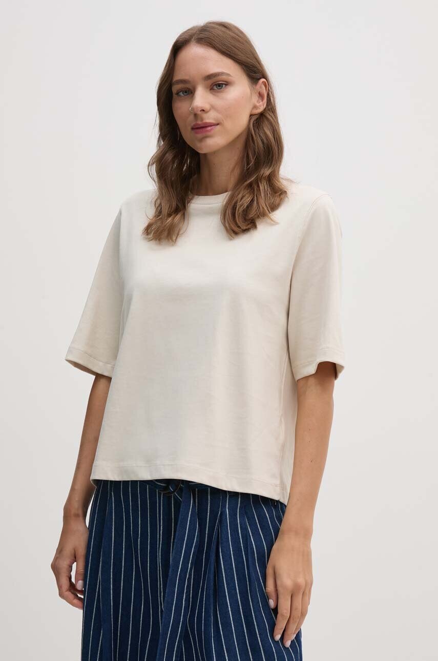 

Памучна тениска United Colors of Benetton в бежово, Бежов