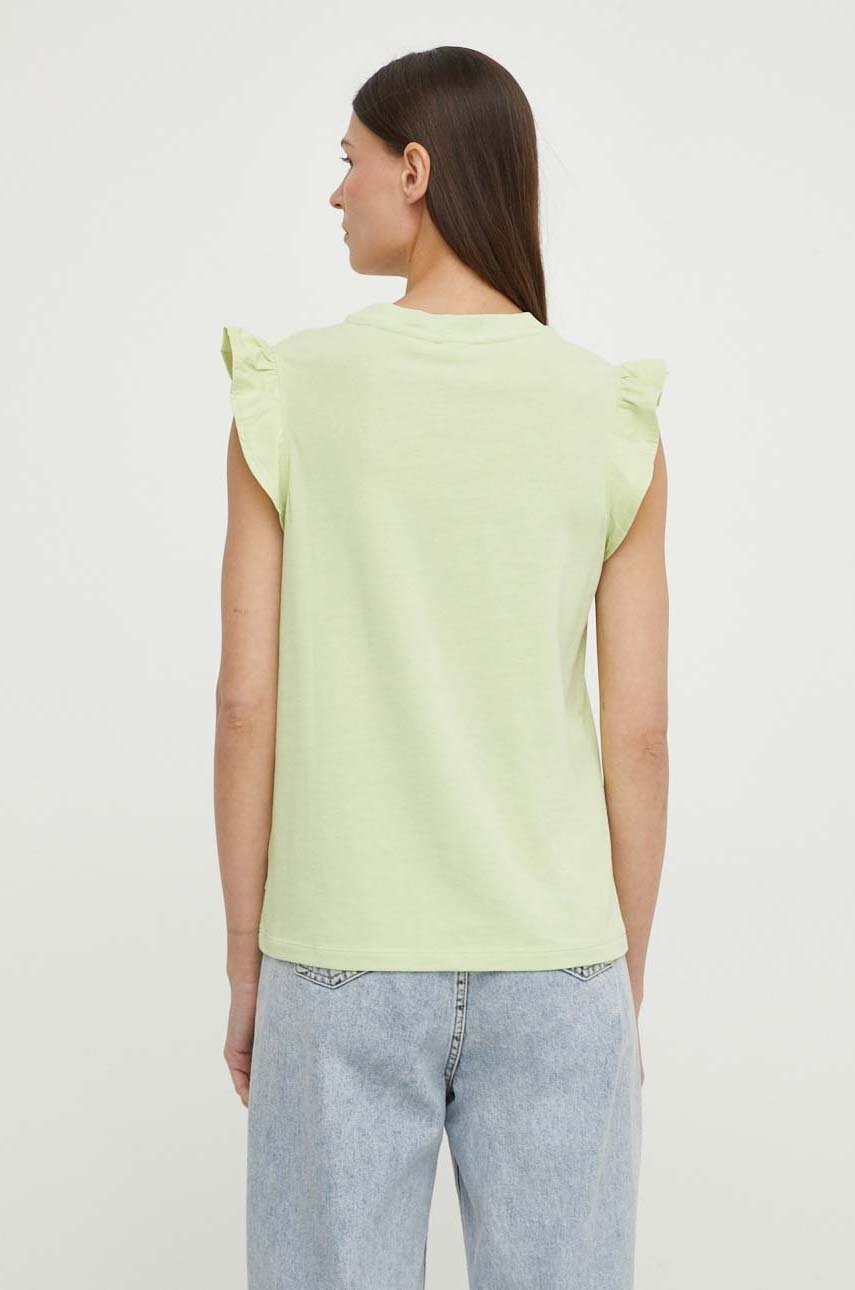 Βαμβακερό μπλουζάκι Marc O'Polo γυναικεία, χρώμα: πράσινο M43232850063 φωτογραφία
