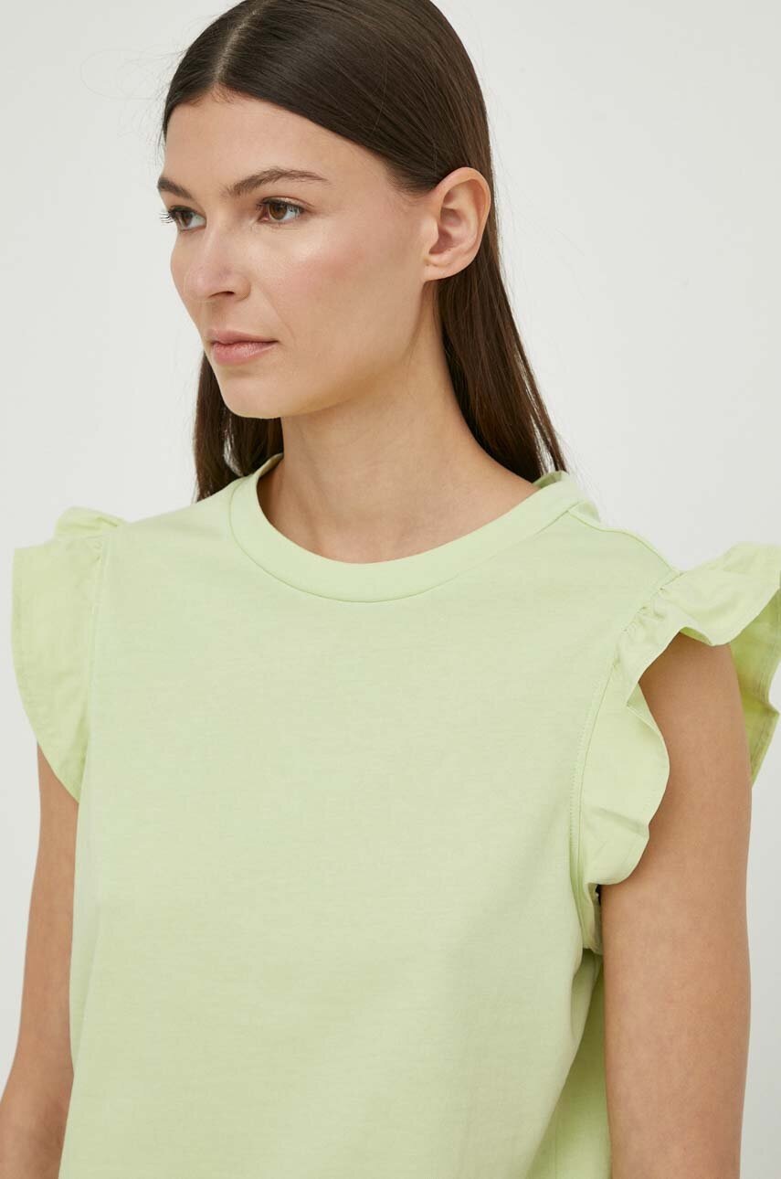 Βαμβακερό μπλουζάκι Marc O'Polo γυναικεία, χρώμα: πράσινο M43232850063 φωτογραφία