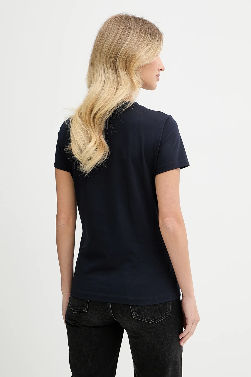 Хлопковая футболка BOSS Orange цвет синий 50506973