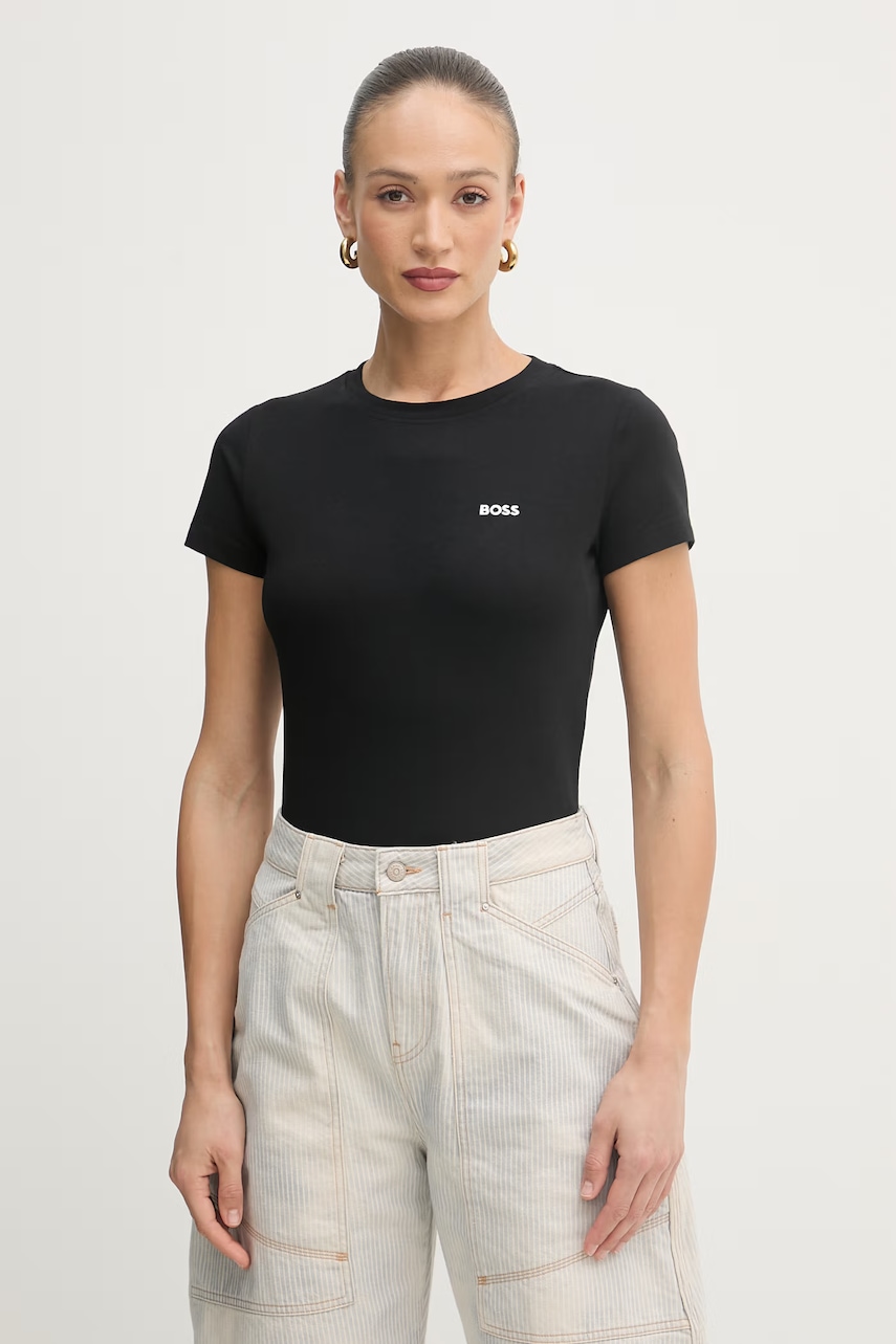 BOSS Orange t-shirt basic γυναικείο βαμβακερό C Esogo 1 50506973 μαύρο M,S,XS,L,XL