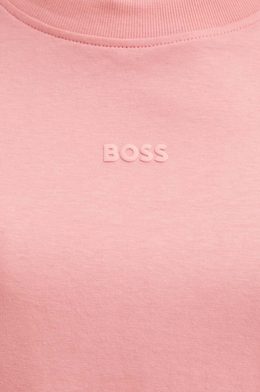 Бавовняна футболка Boss Orange жіноча колір рожевий 50523256 