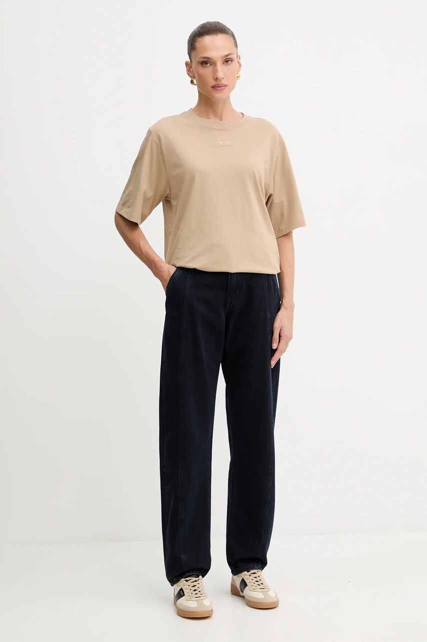 Хлопковая футболка BOSS Orange 50523256