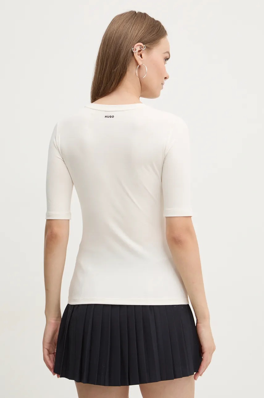 HUGO t-shirt női, bézs, 50515019 termék 2. képe