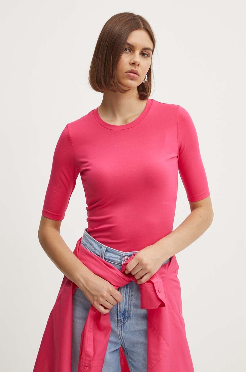 HUGO tricou femei, culoarea roz, 50515019