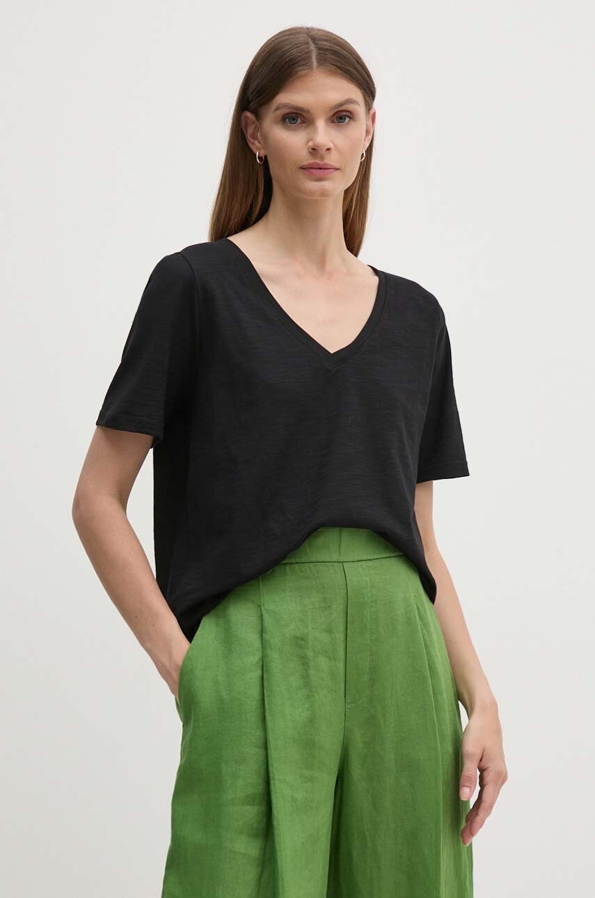 United Colors of Benetton tricou din bumbac femei, culoarea negru, 3BVXD400H United Colors of Benetton tricou din bumbac femei, culoarea negru, 3BVXD400H