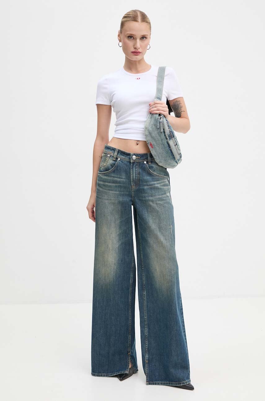 Μπλουζάκι Diesel T-ELE-LONG-D χρώμα: άσπρο, A14961.0EJAI φωτογραφία