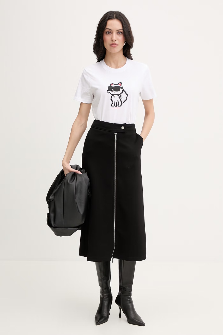 Karl Lagerfeld t-shirt γυναικείο βαμβακερό IKON SKETCH