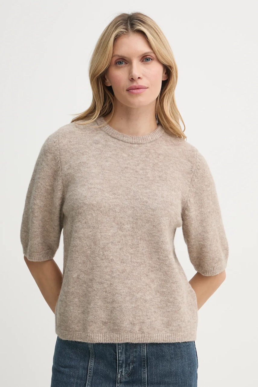 Gestuz pulover femei, culoarea bej, light, 10909815