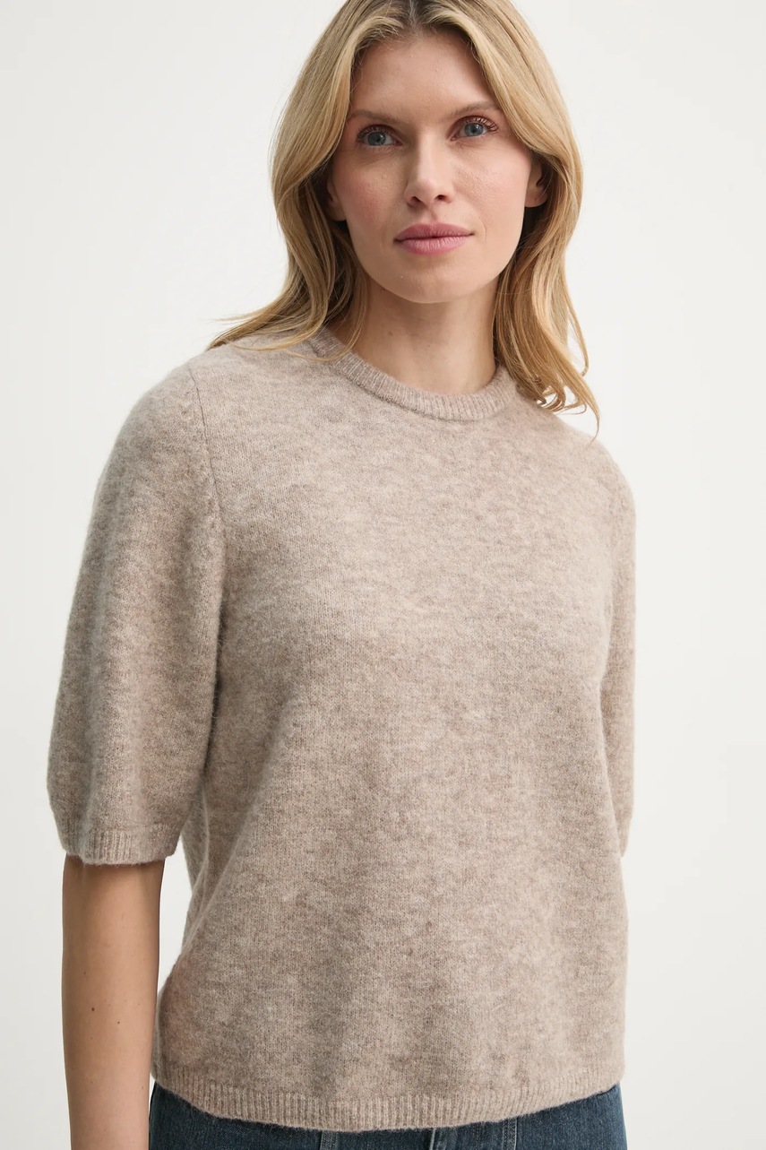 Πουλόβερ Gestuz χρώμα: μπεζ, 10909815 φωτογραφία