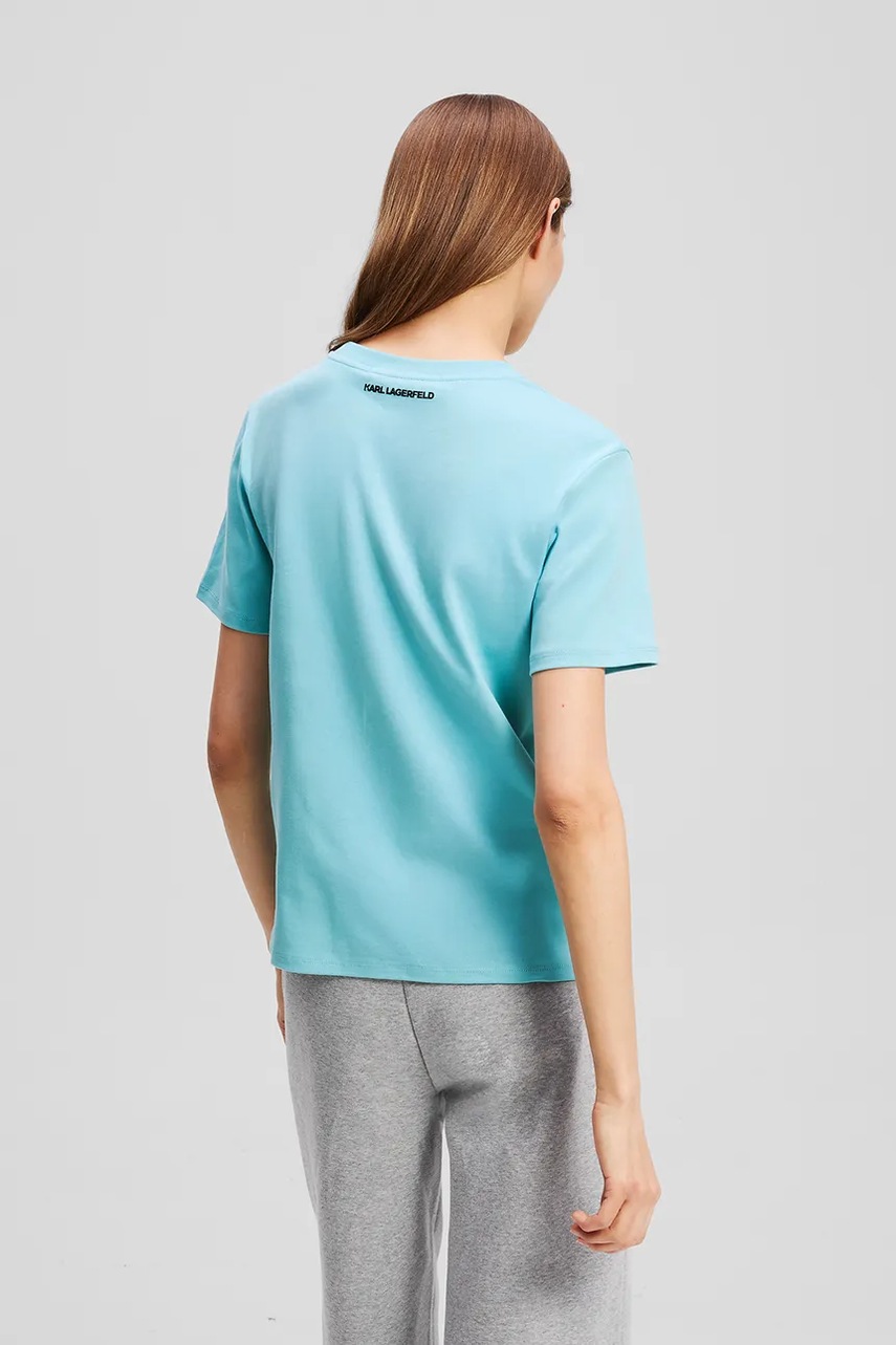 Хлопковая футболка Karl Lagerfeld A3W17077