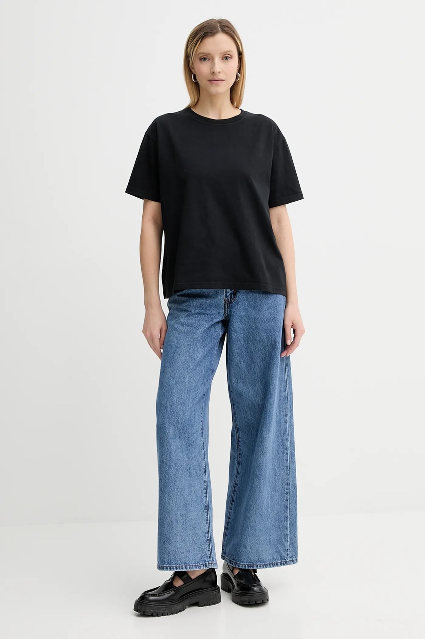 Хлопковая футболка American Vintage цвет чёрный FIZ02A