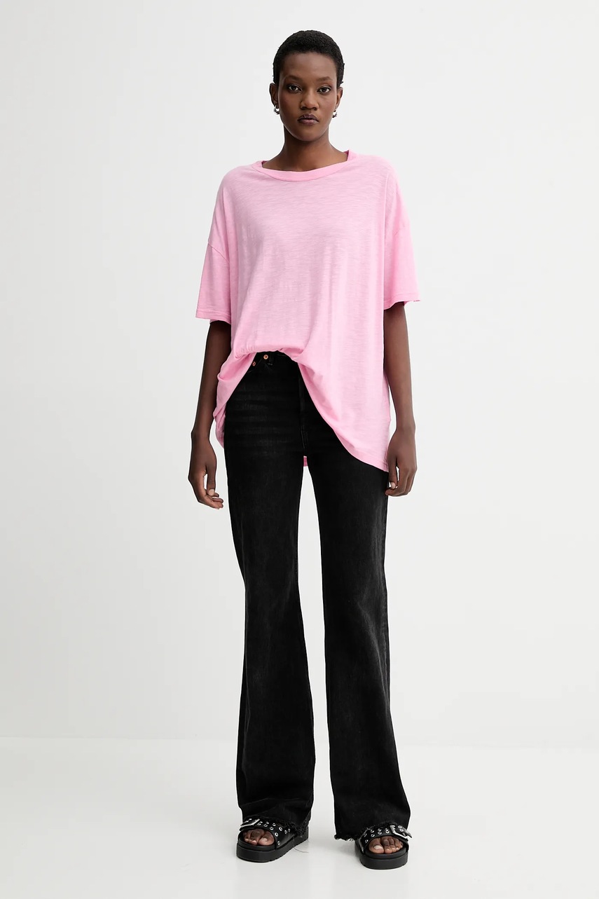 Футболка American Vintage цвет розовый JAC02AV